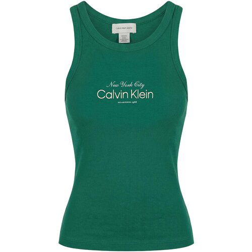 Calvin Klein Jeans Majice brez rokavov LV047F816G Zelena Slike