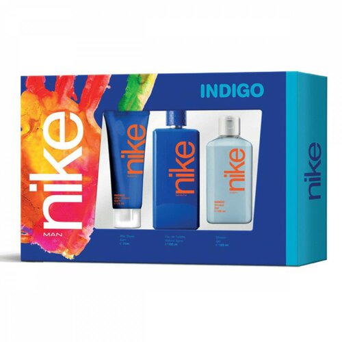 Nike indigo men trio poklon set (toaletna voda 100ml + gel za tuširanje 75ml + afteršejv 75ml) nks 023964 Slike