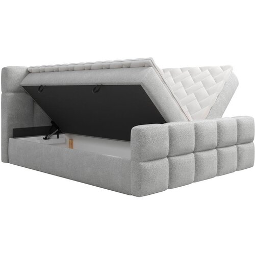 Boxxx POSTELJA Z VZMETNICO 180 cm x 200 cm , tekstil srebrne barve Slike