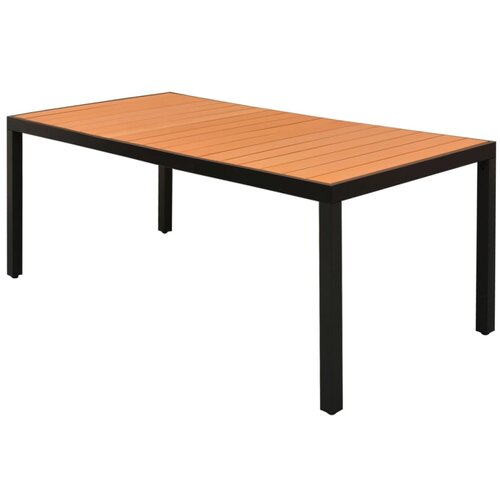 vidaXL Vrtna miza rjava 185x90x74 cm aluminij in WPC Cene