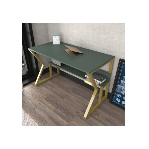Hanah home Radni sto Lona, 120x72,8x60 cm, Maslina-Zlatne boje Cijene