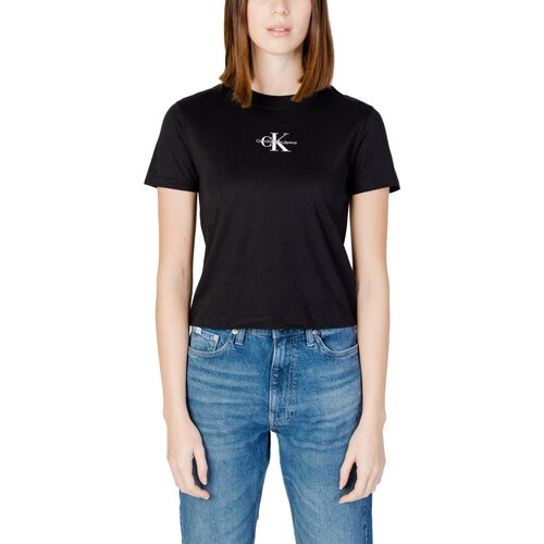 Calvin Klein Jeans Majice s kratkimi rokavi MONOLOGO BABY J20J223113 Črna Cene