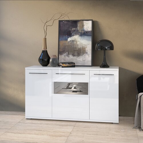 Jela KOMODA RADDA PIANO K150-3KS SA RASVJETOM - BI Slike