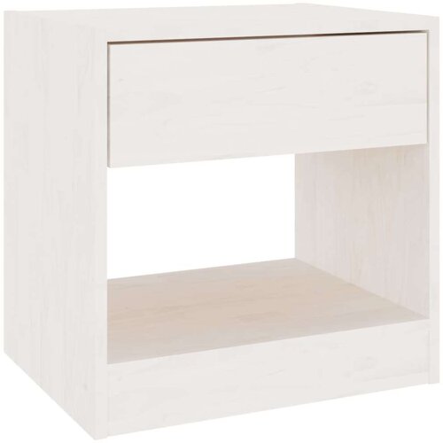 VidaXL noćni ormarići 2 kom bijeli 40 x 31 x 40 cm od masivne borovine Slike