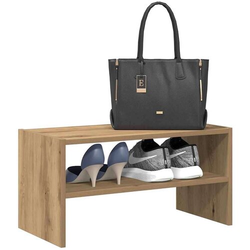 vidaXL Regal za čevlje zložljiva artisan hrast 60x30x30,5 cm Cene
