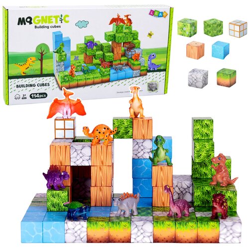  Magnetni blokovi Square 3D sa 114 elemenata Slike