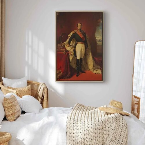  Slika - Franz Xaver Winterhalter &amp;ndash; Portrait of Napoleon III 60x90 U prirodnom drvenom okviru Slike
