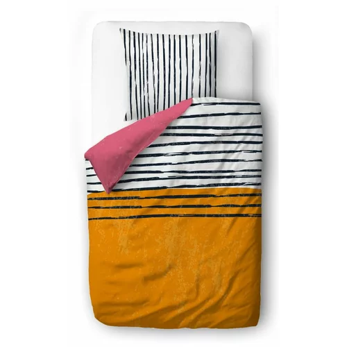 Butter Kings Posteljina za krevet za jednu osobu od pamučnog satena 140x200 cm Black Stripes in Colors –