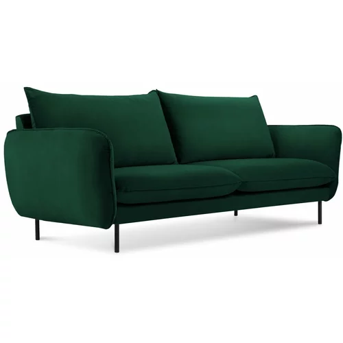 Cosmopolitan Design Tamnozelena baršunasta sofa 160 cm Vienna -