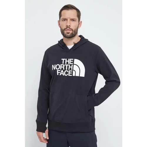 The North Face Športni pulover Tekno Logo črna barva, s kapuco