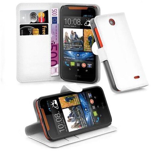 Cadorabo Ohi&scaron;je, združljivo z HTC Desire 310 v snežno bela - Za&scaron;čitni ovitek z magnetnim zapiranjem, stoječo funkcijo in režo za kartice, (20550355) Cene