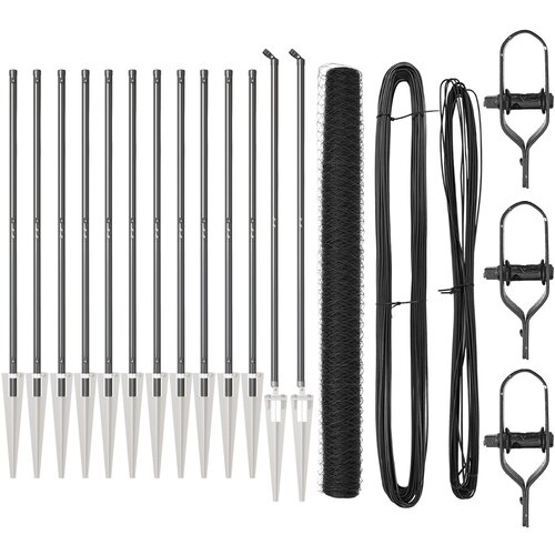 vidaXL Pento ograja Siva 1.6x25 m Jeklo, Stebri z vrhom 13 kos Ø32 mm 180 cm Galvanizirano jeklo Cene