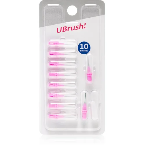 Herbadent UBrush! nadomestne medzobne ščetke 0,7 mm Pink 10 kos