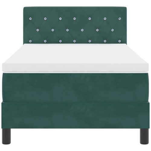  LED Box Spring Krevet Tamnozelena 100 x 200 cm Bar&amp;scaron;un Slike