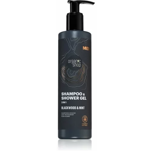 Organic Shop Men Blackwood & Mint šampon i gel za tuširanje 2 u 1 za muškarce 280 ml