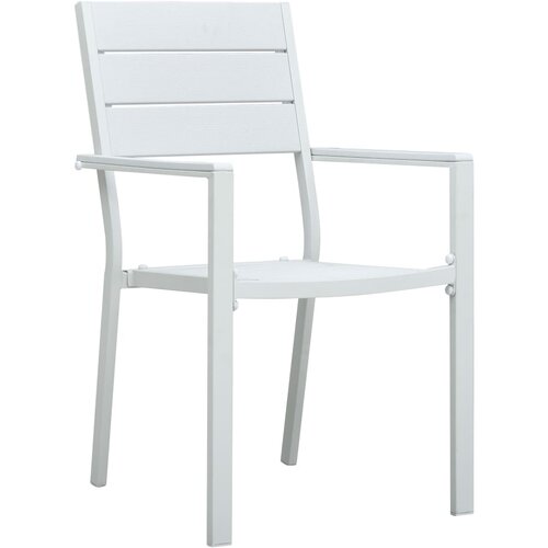 Maison Chic Vrtni stoli - Stol za vrt 4 kosi beli HDPE videz lesa JS1529, (21878310) Slike