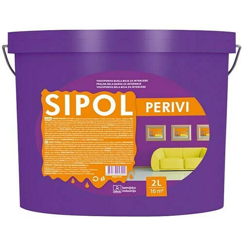  Unutarnja disperzijska boja Sipol Perivi (Bijela, 2 l, Mat) Slike