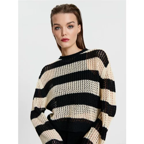 Sinsay ženski prugasti džemper 3754X-MLC