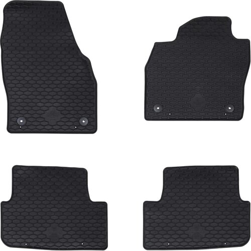 vidaXL Avto preproga 4 pcs Črna Guma, (5000204191) Cene