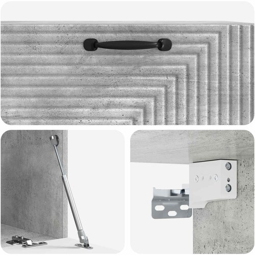 ormar za zid Zidne Betonska siva 78,5 x 41 x 30 cm Slike