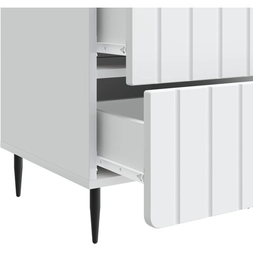  Noćni ormar s ladicama Bijela 43x 41 x 68 cm Konstruirano drvo - Bijela Slike