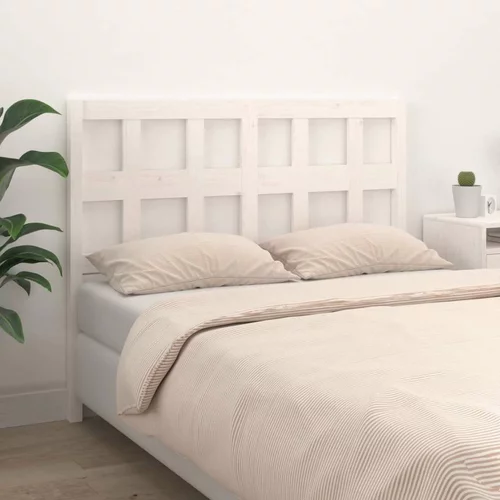  Uzglavlje za krevet bijelo 185 5x4x100 cm od masivne borovine