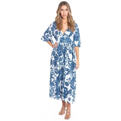 Isla Bonita By Sigris Dolge obleke Dolga Midi Obleka Modra Slike