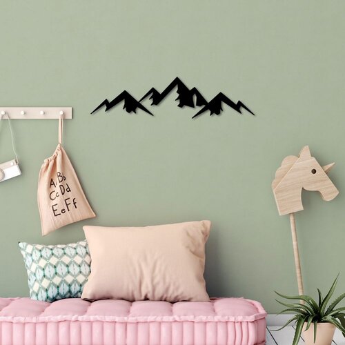 Wallity Zidna dekoracija Mountain-7, 54x14cm, Crna Cene