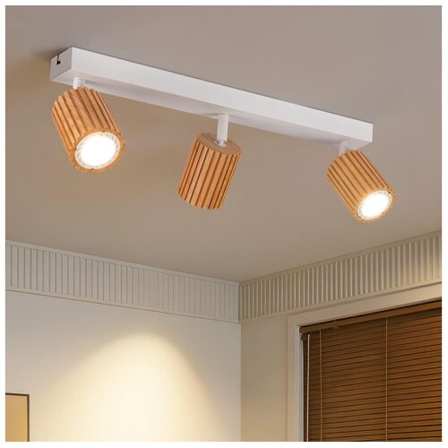  Brilagi - Stropno spot svetlo MODERN WOOD 3xGU10/8W/230V drvo/belo Cene