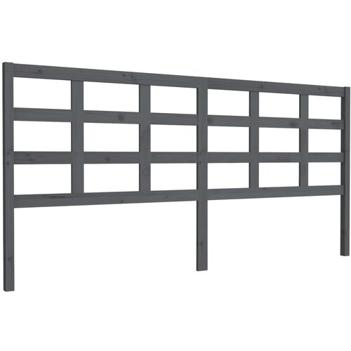 Maison Chic posteljno vzglavje - vzglavna omarica - nočna omarica sivo 205,5x4x100 cm trdna borovina, (21705143) Slike