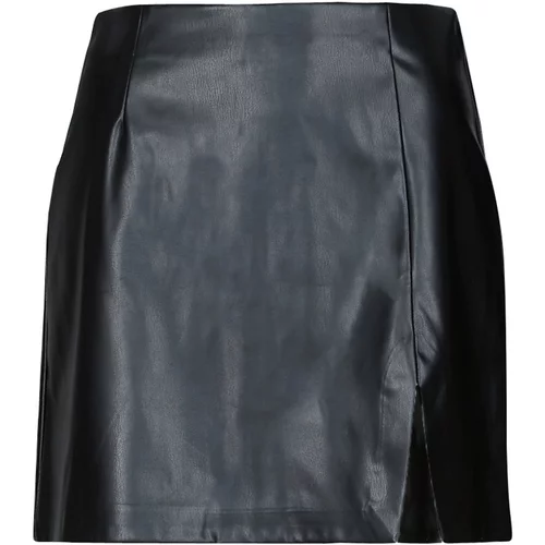 Only ONLLINA FAUX LEATHER SKIRT CC OTW Crna