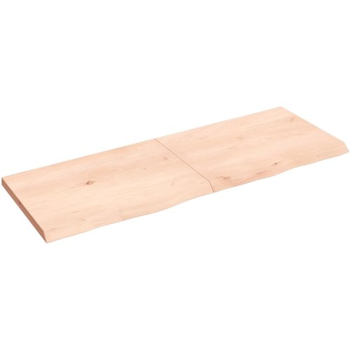 vidaXL Stenska polica 140x50x4 cm neobdelana trdna hrastovina Cene