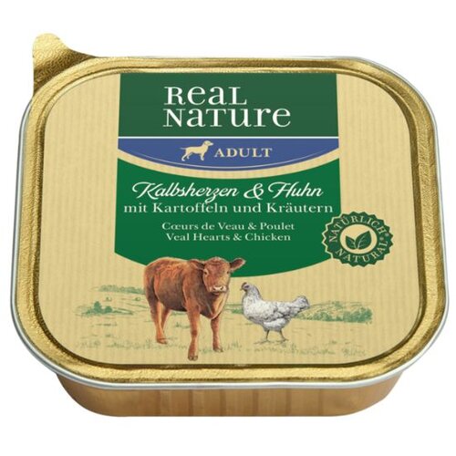 Real Nature Adult teleća srca i piletina s krumpirom 100 g Cene