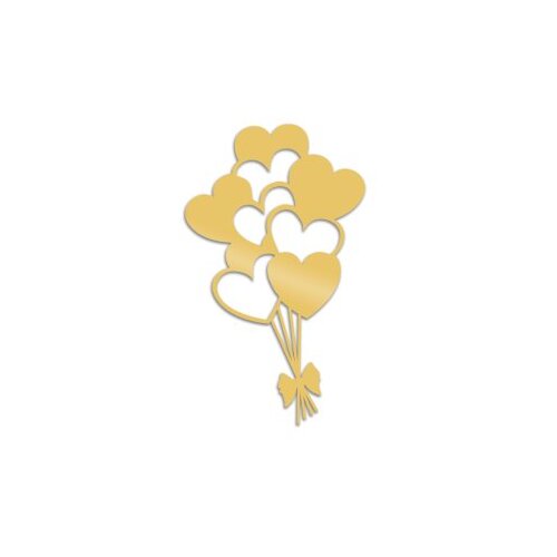 WALLXPERT Dekorativni metalni zidni dodatak Balloons Gold Cene