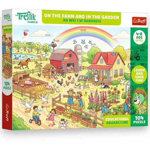 Trefl ik na farmi i u vrtu edukativna slagalica od 104 dijela - Slike