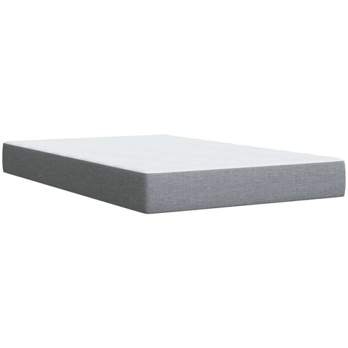 vidaXL Boxspring postelja z vzmetnico svetlo siva 120x190 cm blago Cene