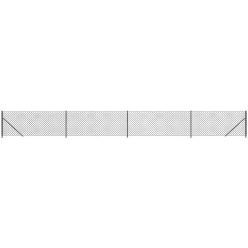 VidaXL Mrežna ograja s prirobnico antracit 0,8x10 m, (20822270) Slike