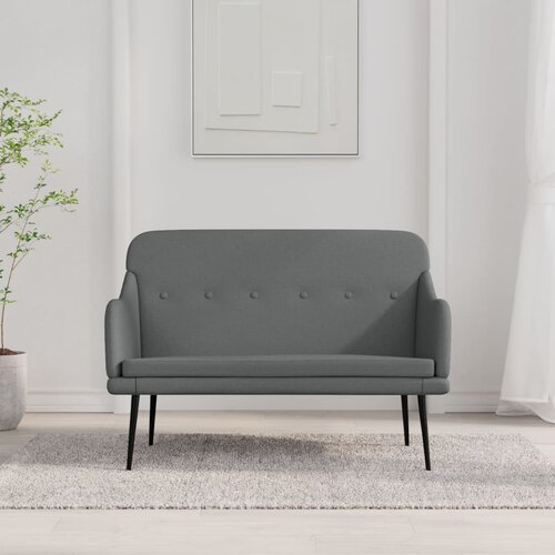 Klupa tamnosiva 110 x76 x 80 cm od tkanine Cene