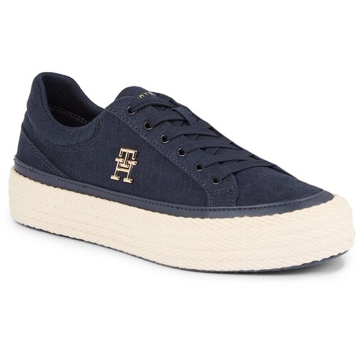 Tommy Hilfiger Tenis superge Vulc Sneaker Linnen FW0FW07673 Space Blue DW6 Slike