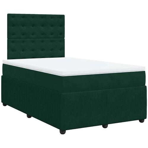  Krevet box spring s madracem tamnozeleni 120x190 cm bar&amp;scaron;unasti Slike