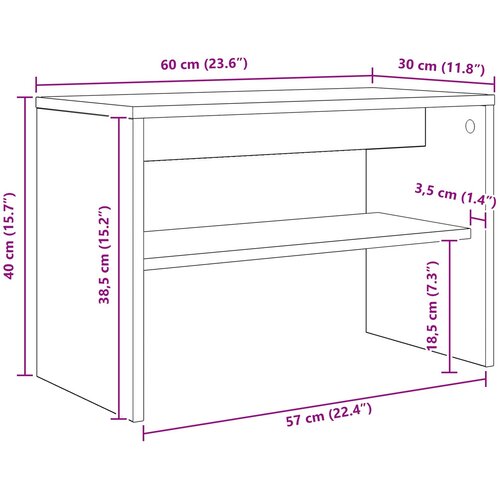  ormar 60 x 30 x 40 cm Staro drvo Konstruirano drvo Slike