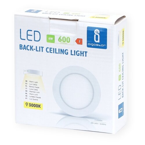 Aigostar LED plafonsko nadgradno svetlo LED/6W/230V prečnik 12,3 cm 3000K belo Slike