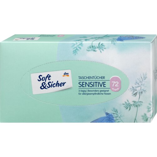 Soft&Sicher sensitive , papirne maramice u kutiji, 3-slojne 72 kom Cene