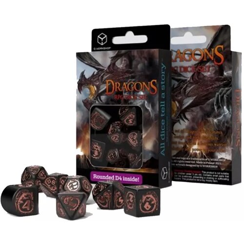 Other Dragons Modern Dice Set: Obsidian Cene