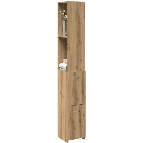 vidaXL Kopalniška omarica artisan hrast 25x25x170 cm inženirski les Cene