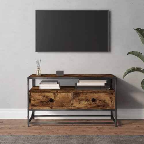 VidaXL TV ormarić boja dimljenog hrasta 80x35x45 cm konstruirano drvo Slike