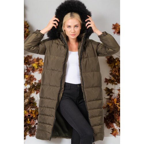 Dewberry Z6740 WOMEN'S COAT-PLAIN KHAKI Cijene