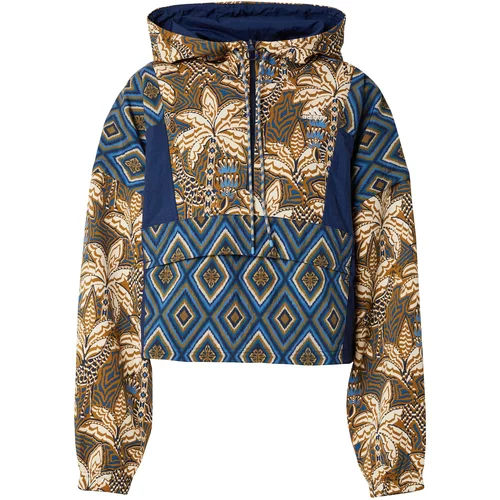 ADIDAS SPORTSWEAR Športna jakna 'Adidas x Farm Rio Premium' bež / kraljevo modra / temno modra / bela
