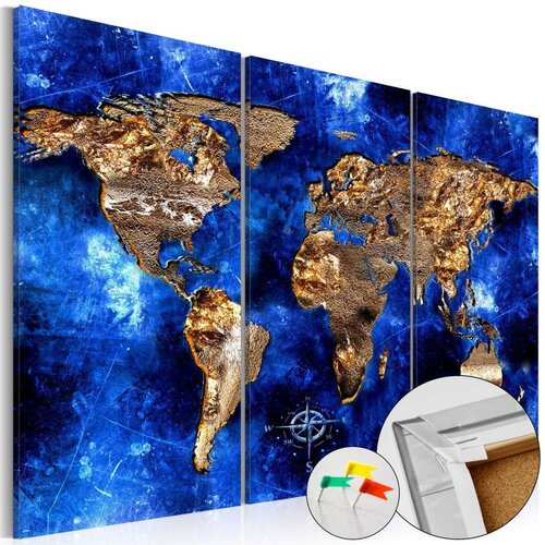  Slika na plutenoj podlozi - Golden Continents [Cork Map] 120x80 Cijene