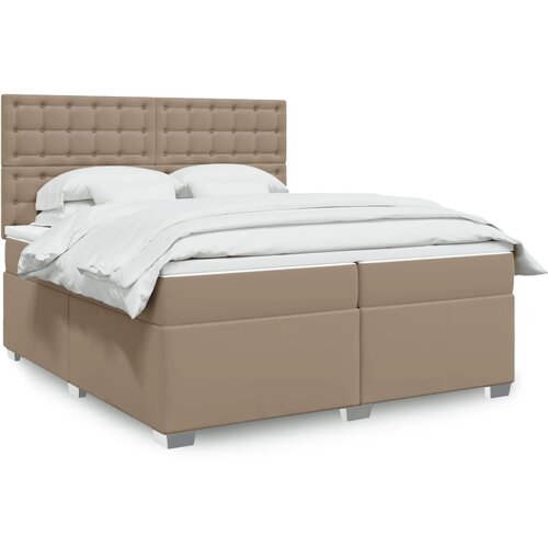 box spring s madracem cappuccino 200x200cm umjetna koža Cijene